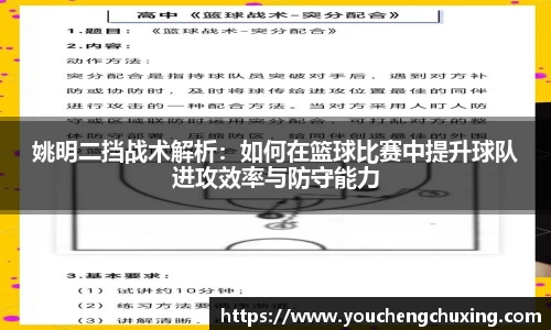 姚明二挡战术解析：如何在篮球比赛中提升球队进攻效率与防守能力